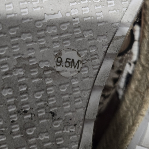 Gianni Bini Neutral Snake Leather Espadrille Sandals Women 9.5  Slide Platform - Picture 7 of 10